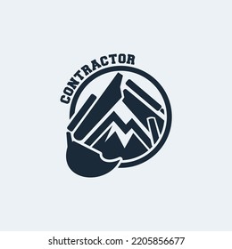 Excavator Arm With Mountain Badge