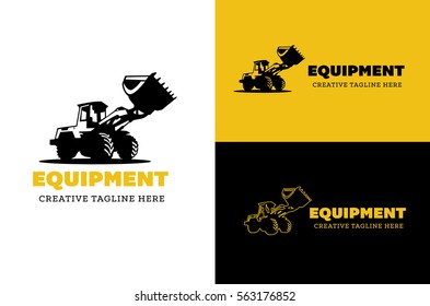 Excavator And Backhoe Logo Set