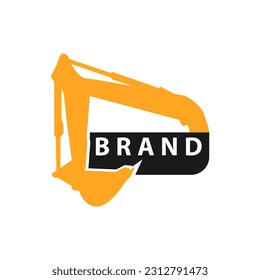 Excavator brand logo vector design