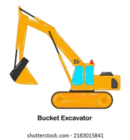 Excavator with bucket Construction vehicles