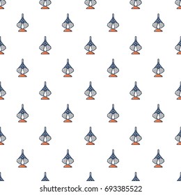 Excavator bucket pattern in cartoon style. Seamless pattern vector illustration