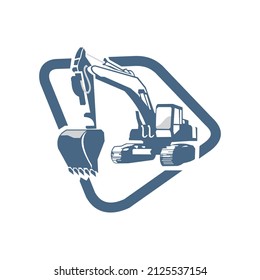 excavator for business and construction logo