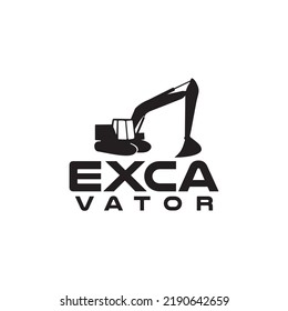 Excavator car icon vector logo design