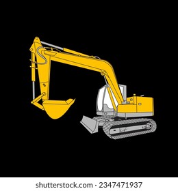 excavator car vector design illustration