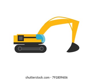 excavator cartoon vector 