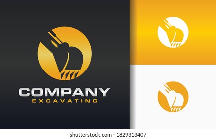 the excavator circle logo construction