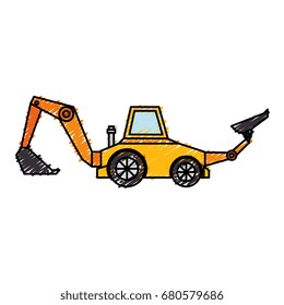 excavator construction isolated icon