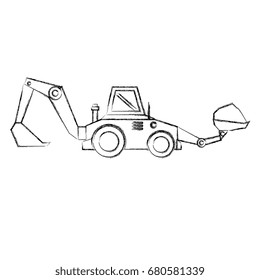 excavator construction isolated icon