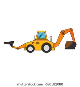 excavator construction isolated icon