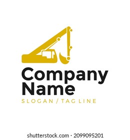 Excavator Construction Logo Company Vector
