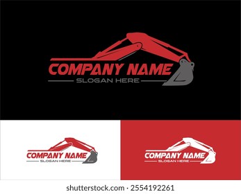 Excavator and Construction Logo Design