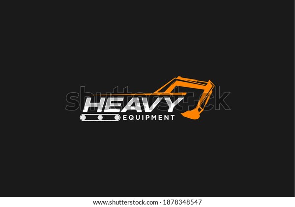 Excavator\
construction logo design, excavator logo element heavy equipment\
work. transportation vehicle\
mining.