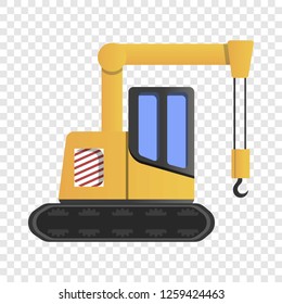 Excavator crane icon. Cartoon of excavator crane vector icon for web design  