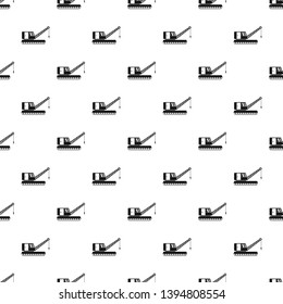 Excavator crane pattern seamless vector repeat geometric for any web design