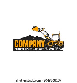 excavator digging the ground logo
