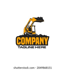 excavator digging the ground logo
