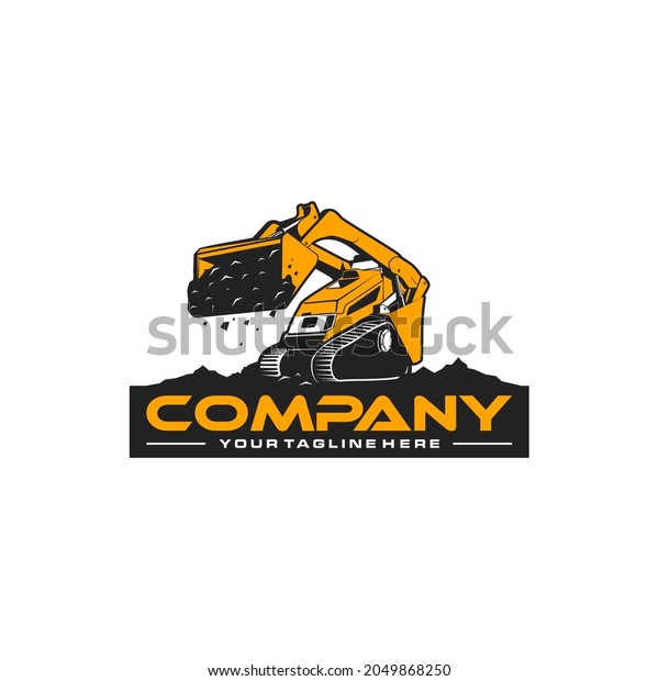 Excavator Digging Ground Logo Stock Vector (Royalty Free) 2049868250 ...