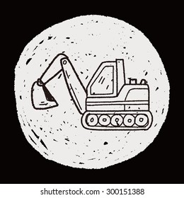 Excavator Doodle Stock Vector (Royalty Free) 300151388 | Shutterstock