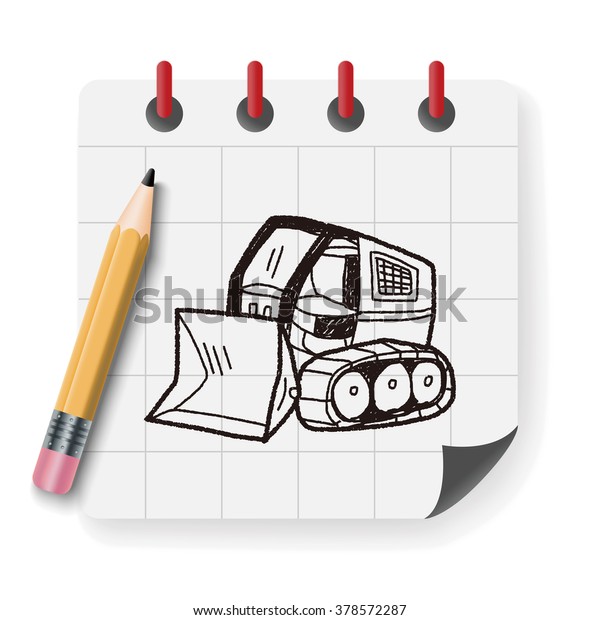 Excavator Doodle Stock Vector (Royalty Free) 378572287 | Shutterstock