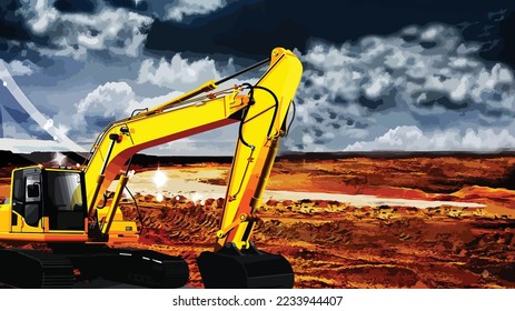 Excavator
earth-moving machine for excavation and dumping of soil, upotr. during road, mining and other works