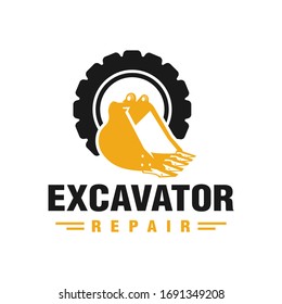 excavator engine repair logo design