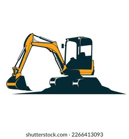 Excavator Equipment Machine Vector Illustrator 