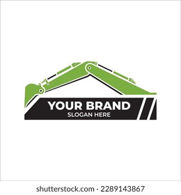 excavator equipment vector template logo premium