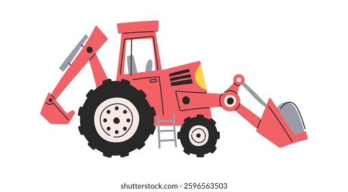 Excavator equipped scoop heavy machinery
