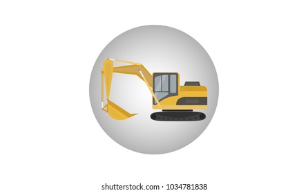 
Excavator flat icon