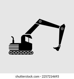 Excavator flat vector icon. trendy style illustration on white background..eps
