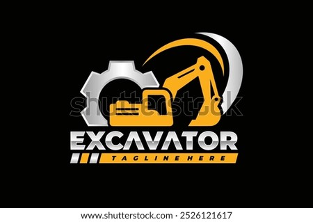 the excavator gear construction logo