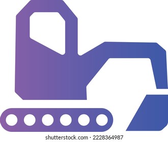 Excavator gradient universal icon ui ux element sign.