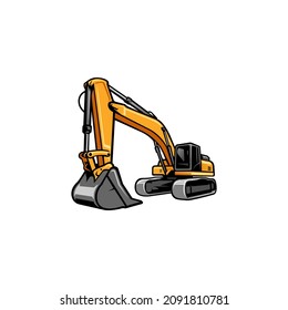 	
excavator - heavy equipment construction - earth mover vector