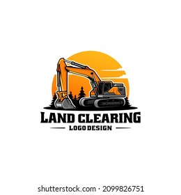 excavator - heavy equipment construction - earth mover logo vector