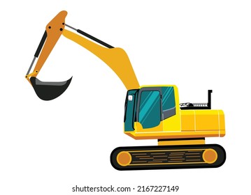 Excavator Heavy equipment logo template vector