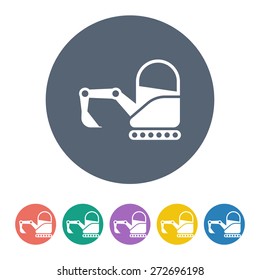 Excavator icon. 
