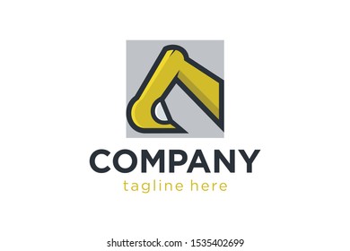 excavator icon, building logo template, excavator vector illustration ready to use