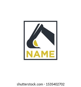 excavator icon, building logo template, excavator vector illustration ready to use