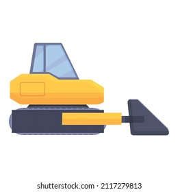 Vector de caricatura de icono de excavador. Construcción industrial. Mina de trabajo