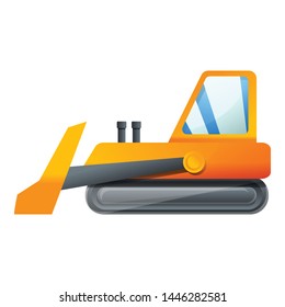 Excavator icon. Cartoon of excavator vector icon for web design isolated on white background