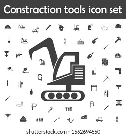 Excavator icon. Constraction tools icons universal set for web and mobile
