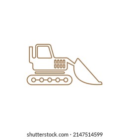 Excavator icon design illustration template vector