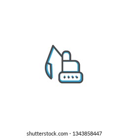 Excavator icon design. Transportation icon vector illustration