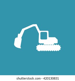 Excavator Icon. Eps-10.