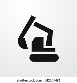 excavator icon illustration isolated vector sign symbol