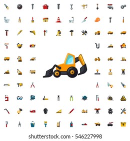 excavator icon illustration isolated vector sign symbol