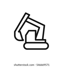 excavator icon illustration isolated vector sign symbol