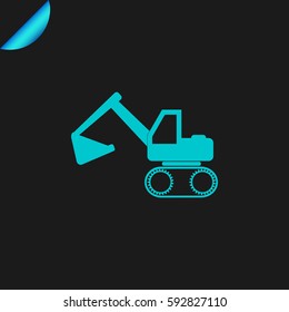 excavator icon illustration isolated vector sign symbol.