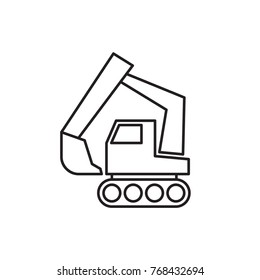 excavator icon illustration isolated vector sign symbol