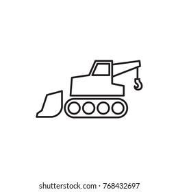 excavator icon illustration isolated vector sign symbol